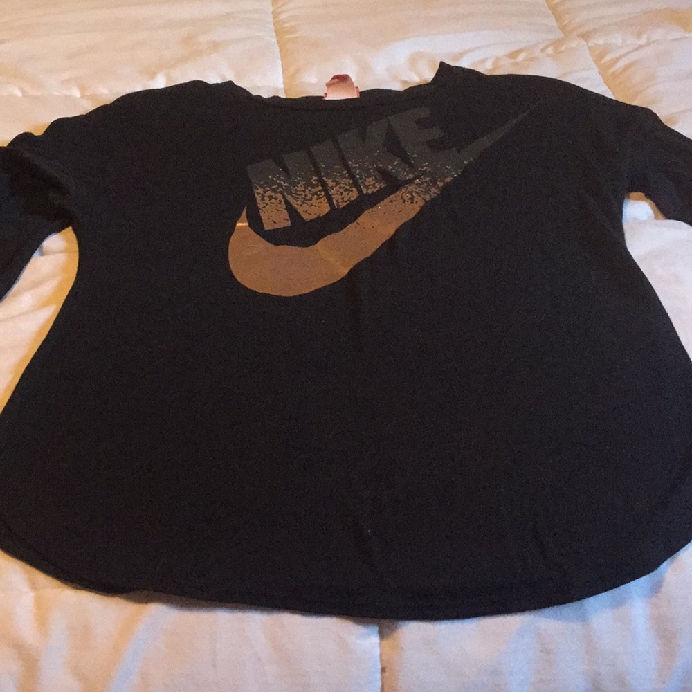 NIKE rose gold, child XL long sleeve top , black